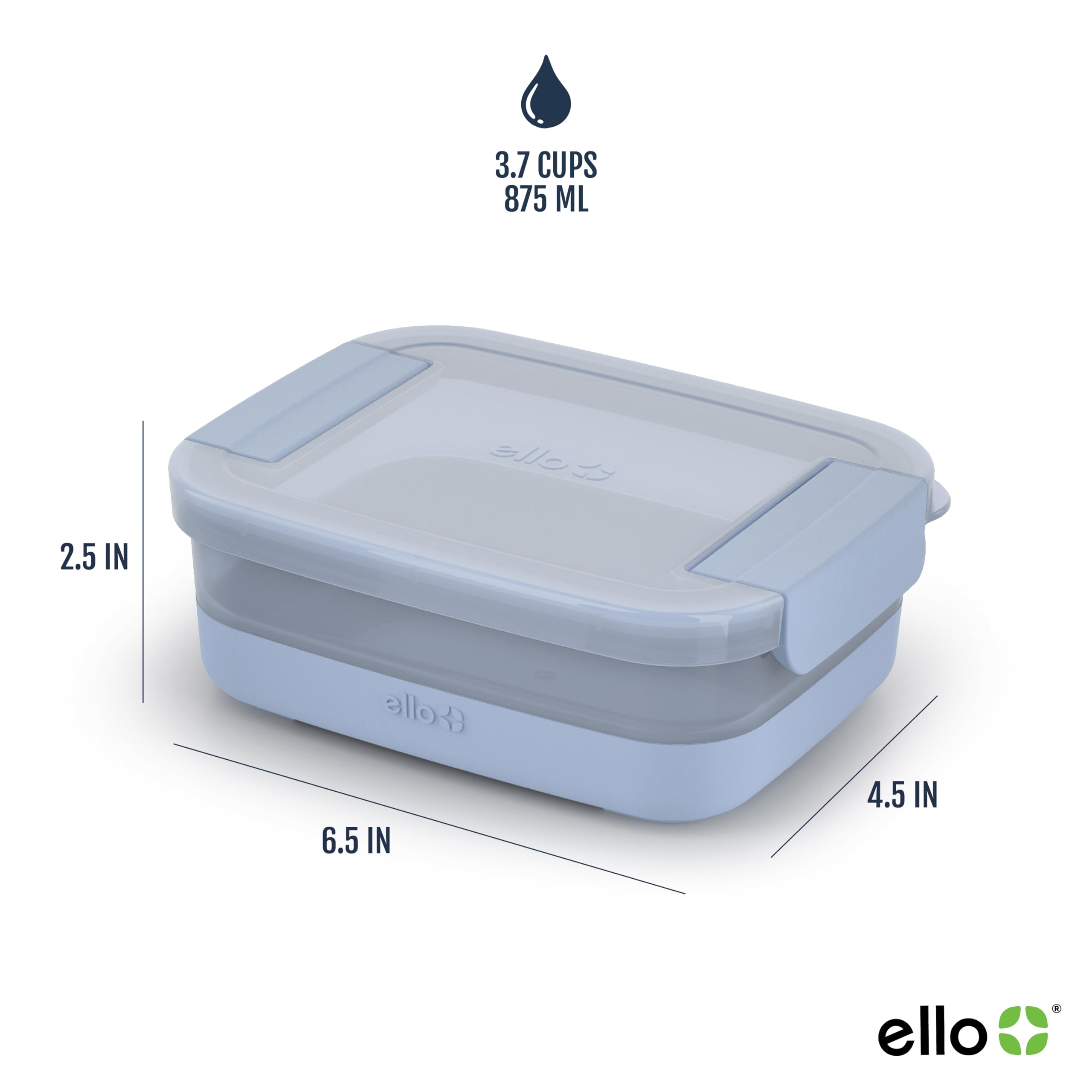 Ello 10 Pc BPA Free Plastic Meal Prep Container Set - 5 Pack with Silicone Boots, Airtight Lids, Dishwasher & Microwave Safe, Elderberry