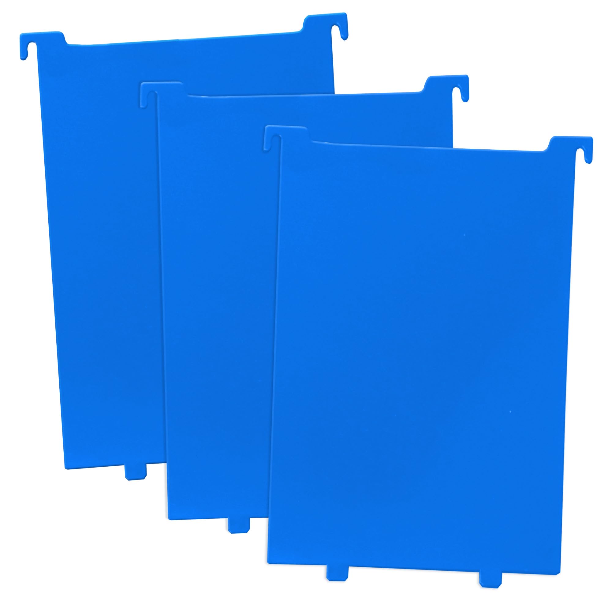 BCW Comic Bin Partitions | Exclusive Organizer for Short and Long Comic Book Bins | Notched, Tabbed, and Structurally Supportive Dividers (Blue, 3 Pack)