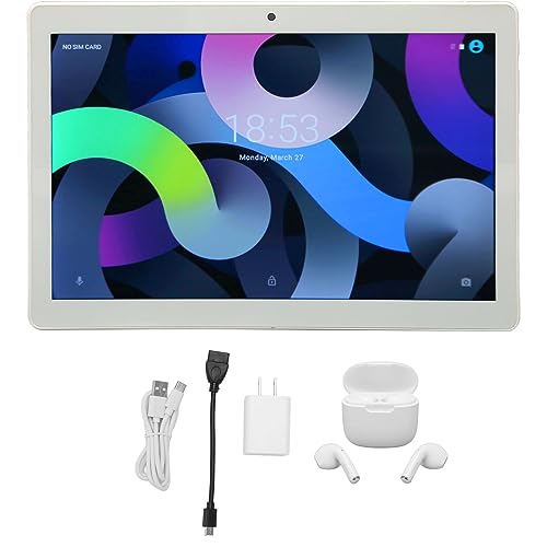 4G LTE TouchPad MT6755 Deca Core 256GB Expandable Dual Speaker 10.1 Inch FHD Tablet with Gaming Headphone (US Plug)