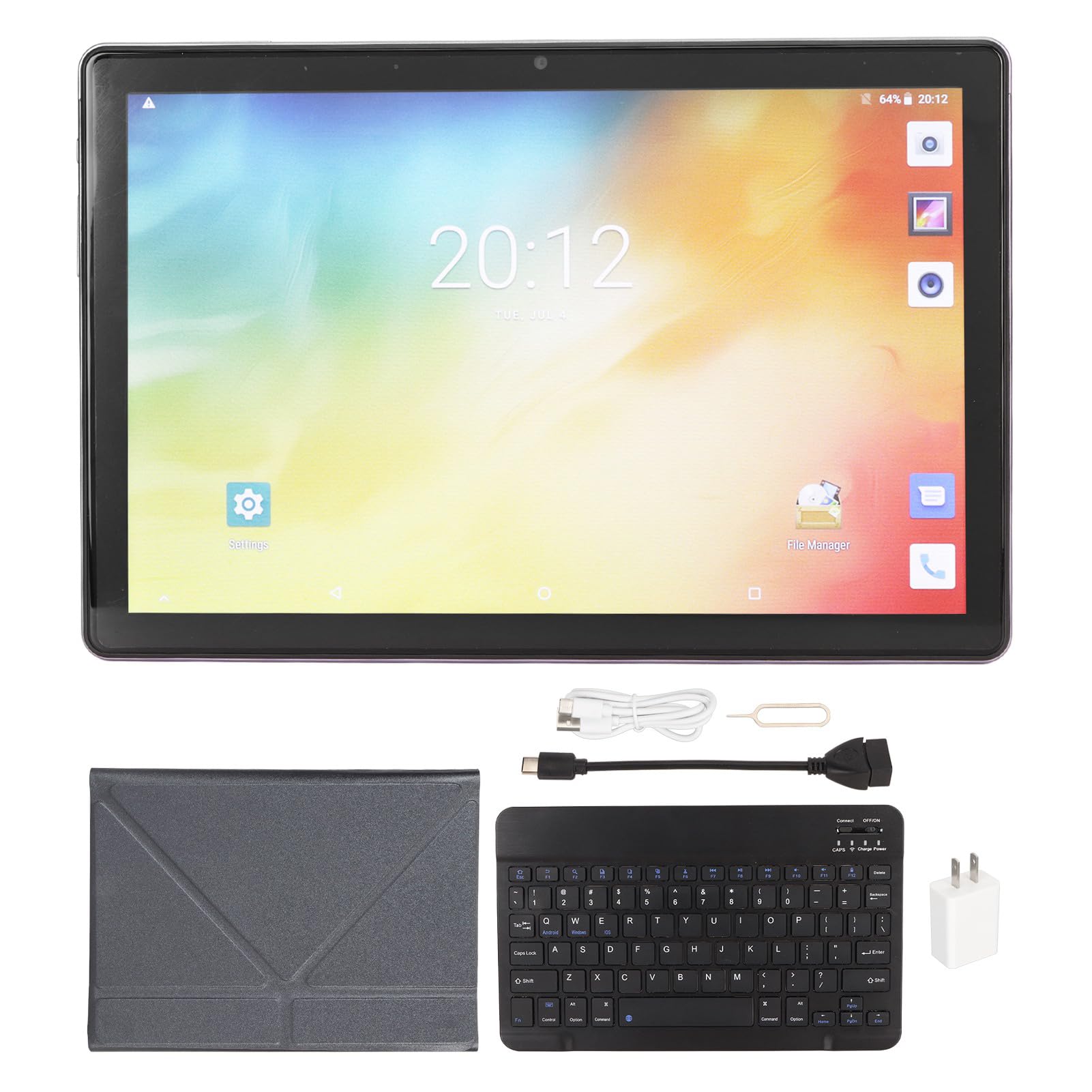 Computer Tablet, 5.0 Front 8MP Rear 20MP Dual Camera HD Tablet Gravity Sensor 2 in 1 for Office (#3)