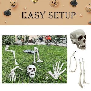 GiftExpress Creepy Life Size Ground Breaker Skeleton for Halloween Yard Decorations