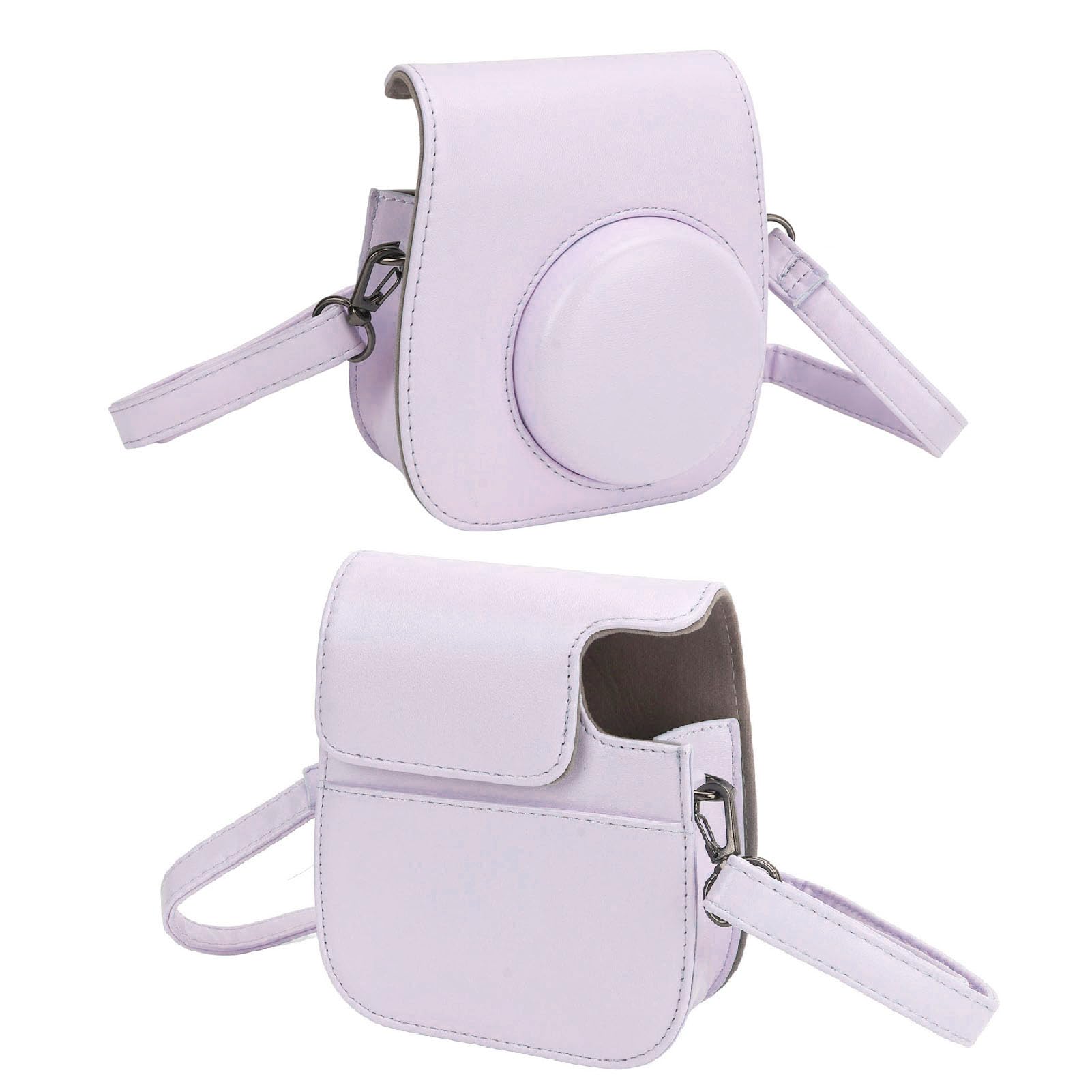 DAUZ Camera Case, SkinFriendly AntiScratch Adjustable Camera Bag with Stickers for Mini 12 (Purple)