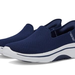 Skechers Women's Go Walk Arch Fit 2.0 Delara Hands Free Slip-Ins Sneaker, Navy/White, 9.5