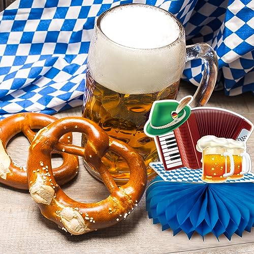 SUNKIM 9pcs Oktoberfest Honeycomb Centerpieces Oktoberfest Decorations Party Supplies Bavarian German Beer Festival Oktoberfest Party Decorations Oktoberfest Table Toppers