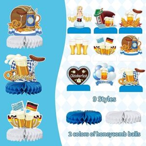 SUNKIM 9pcs Oktoberfest Honeycomb Centerpieces Oktoberfest Decorations Party Supplies Bavarian German Beer Festival Oktoberfest Party Decorations Oktoberfest Table Toppers