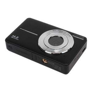 Compact Digital Camera, HD 1080P Type C Charging 44M Digital Camera for Photo for Travel (Black)