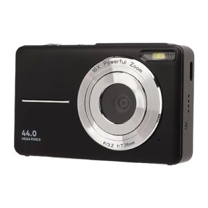 Compact Digital Camera, HD 1080P Type C Charging 44M Digital Camera for Photo for Travel (Black)