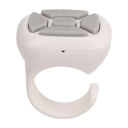 App Page Turner, 50mah Battery Remote Control Scrolling Stable Connection USB Rechargeable 5.3 Comfortable Low Power Consumption for Cell Phone (White)