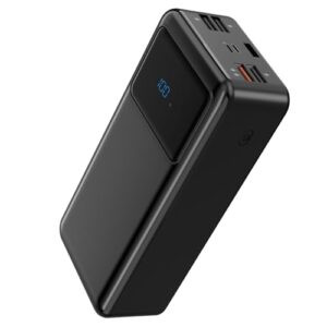 enriprt portable charger power bank, 50000mah power bank 22.5w pd and qc 4.0 quick charging with 5 outputs & 3 inputs,led display external battery pack for iphone,samsung,tablet, ipad etc