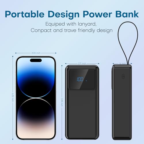 ENRIPRT Portable Charger Power Bank, 50000mAh Power Bank 22.5W PD and QC 4.0 Quick Charging with 5 Outputs & 3 Inputs,LED Display External Battery Pack for iPhone,Samsung,Tablet, iPad etc