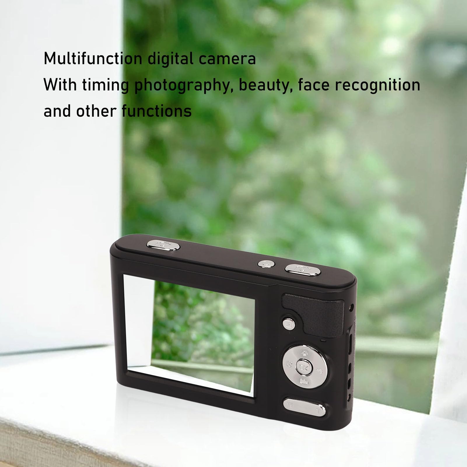 30MP Digital Camera, 1080P Auto Focus Vlog Camera, 8X Digital Zoom Point and Shoot Camera with 2.7in TFT Screen, Portable Compact Timing Camera for Kids Teens Adult Beginner