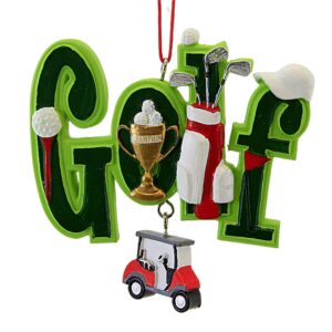 golf christmas ornament 3.5 inches