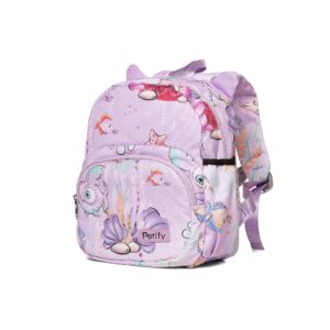 bqclab cute cartoon mini kids backpack - 12-inch adventure for toddler boys girls, perfect for school & play, padded straps (seaworld)