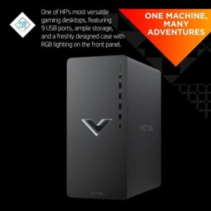 HP 2023 Victus 15L Gaming Desktop PC, AMD 6-Core Ryzen 5600G Processor (Up to 4.4 GHz), 32GB RAM, 1TB SSD, AMD Radeon RX6400, Mouse and Keyboard, Win 11 Home, Mica Silver, with HDMI Accessory