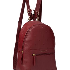 Tommy Hilfiger Amelia II Medium Dome Backpack-Embossed TH Serif Critter PVC Virginia Red One Size