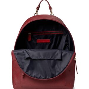 Tommy Hilfiger Amelia II Medium Dome Backpack-Embossed TH Serif Critter PVC Virginia Red One Size