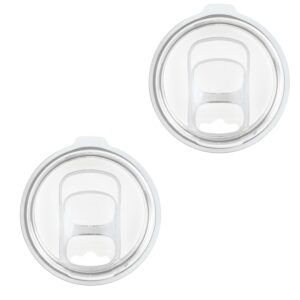replacement polar camel clear lids for 12-ounce/16-ounce stainless steel coffee mug stemless wine tumblers polar camel lid, 2-pack (slider lid)
