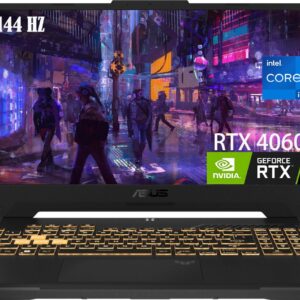 asus 2023 TUF F15 Gaming Laptop, 15.6'' FHD 144Hz FHD, NVIDIA GeForce RTX 4060, Intel Core i7-12700H, 32GB DDR4, 1TB PCIe SSD, Wi-Fi 6, Windows 11 Home, IPS-Type Display, Backlit Keyboard, Gray/OLY