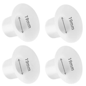 wearable breast pump flange inserts 19mm, 4pcs replacement compatible with spectra motif luna medela momcozy tsrete 24mm pump flange for pumping moms