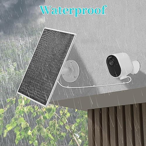 Solar Panel Charger for Arlo Camera, Power Compatible with Pro 4, Arlo Pro 5S, Pro 3, Floodlight, Ultra 2, and Ultra Cameras, 13ft/4m Cable, 6V4.5W, 2PCs