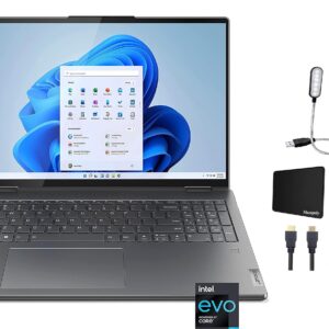 Lenovo Yoga 7i 16 inch 2.5K Touchscreen (2560 x 1600) 2-in-1 Convertible Laptop, Intel Core i5-1240P, 8GB Memory, 1TB SSD, Backlit Keyboard, Fingerprint, Windows 11 Home, Storm Grey + Accessories
