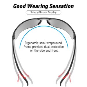 Salfboy Safety Glasses for Men Women ANSI Z87.1 Safety Glasses Bulk UV Protective Eyewear Scratch-Resistant 10PCS (118 10 Grey)