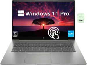 hp envy 17.3 inch fhd touchscreen business laptop, 13th gen intel i7-13700h, 64gb ram, 2tb ssd, windows 11 pro, backlit keyboard, 10 number key, gray, pcm