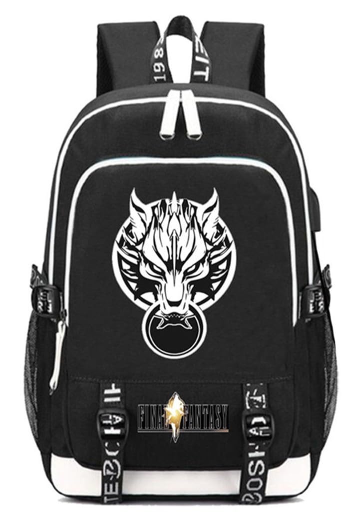 WANHONGYUE FINAL FANTASY Game Laptop Backpack Rucksack Casual Dayback with USB Charging Port & Headphone Jack /5