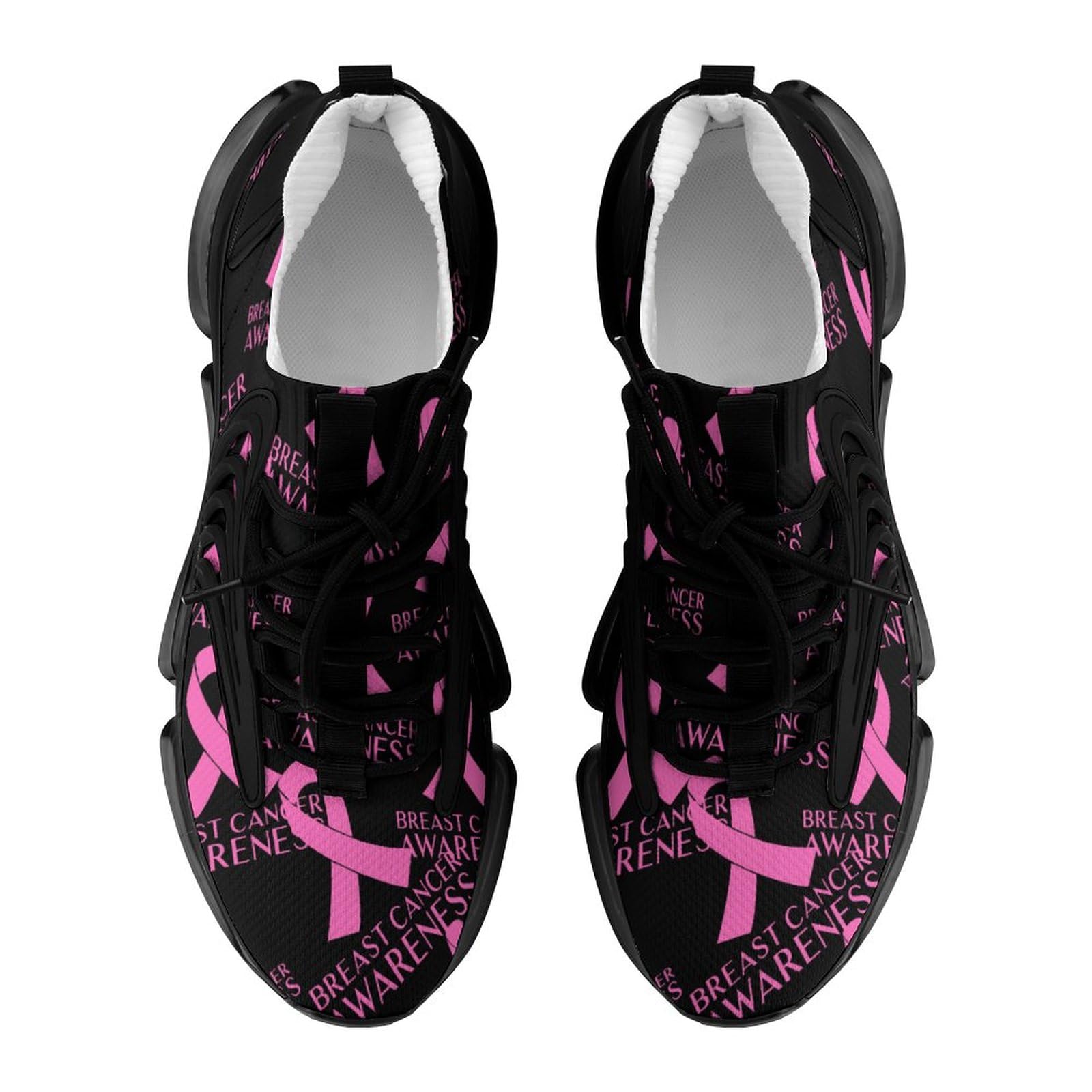 Pink Breast Cancer Awareness Women's Walking Running Shoes Athletic Tennis Fashion Sneakers for Men