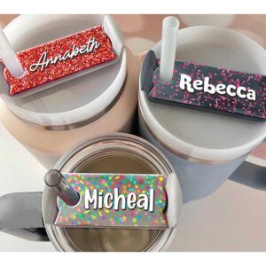 personalized tumbler name tags name plate for lid, customized name tumbler name tag accessories for water tumbler tag 30 oz 40 oz