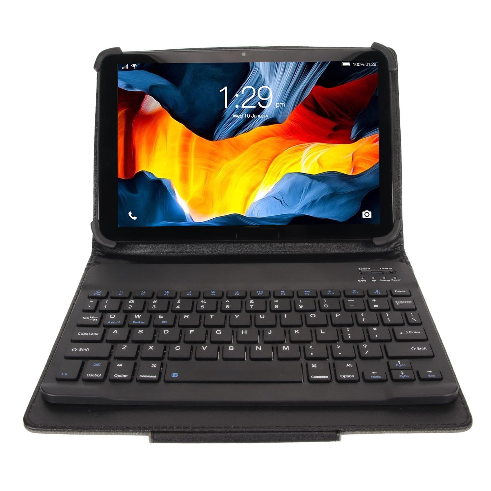 Yoidesu 2 in 1 Android 12 Tablet PC. 10.1 Inch Tablet with Mouse Case with Keyboard, 7000mAh Tablet 8GB ROM 256GB Expandable Tablet, 8MP Dual Camera, 2.4G,5G Dual Band WiFi (US Plug)