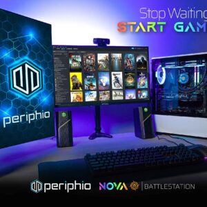 Periphio Nova Prebuilt Gaming PC - Liquid Cooled PC | AMD Ryzen 5 5600X CPU (4.6GHz Turbo) | Radeon RX 6600 GPU (8GB) | 1TB NVMe SSD M.2 | 16GB DDR4 RAM | Gaming Desktop Computer | WiFi + BT