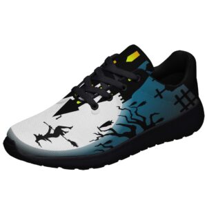 halloween shoes for men women running sneakers breathable casual sport tennis shoes black size 5