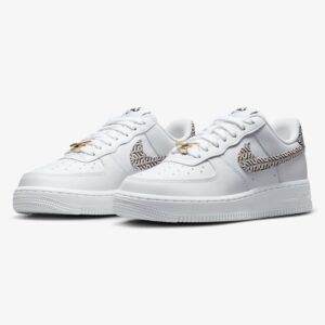 Nike Air Force 1 Low Womens White Hemp Black Size 9.5