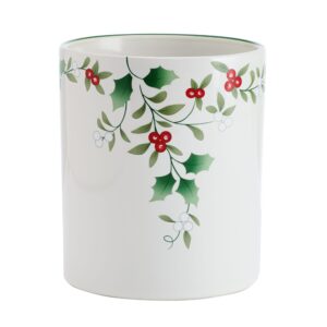 pfaltzgraff winterberry kitchen utensil crock holder, 6 inch, multicolored