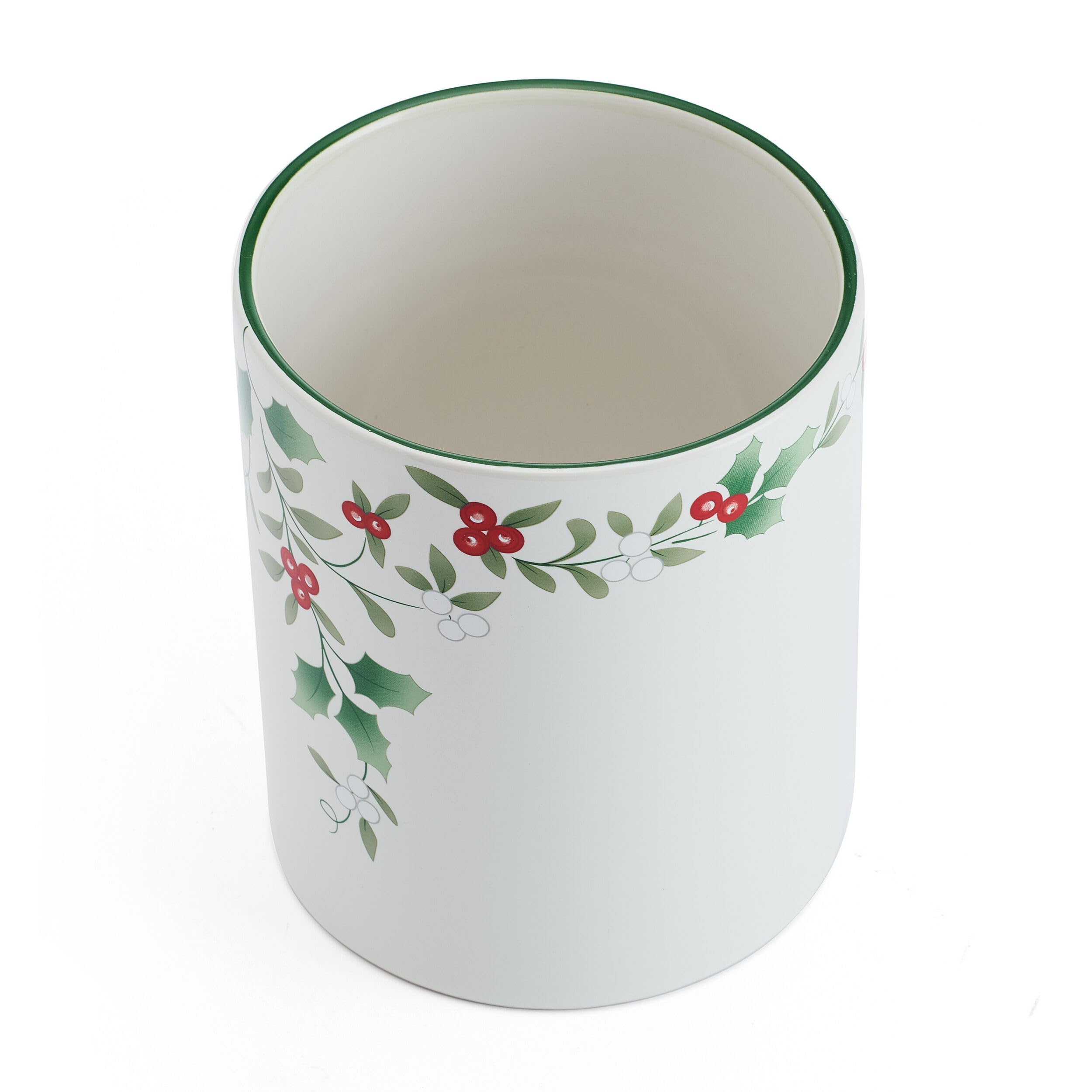 Pfaltzgraff Winterberry Kitchen Utensil Crock Holder, 6 Inch, Multicolored