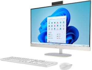 hp 27 all-in-one touch desktop 2tb ssd 64gb ram win 11 pro (intel 13th gen with 10 cores and turbo boost to 4.60ghz, 2 tb ssd, 64 gb ram, 27-inch fullhd touchscreen) pc computer essential pavilion