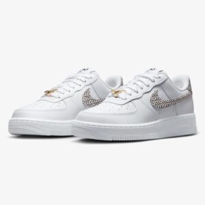 Nike Air Force 1 Low Womens White Hemp Black Size 6.5