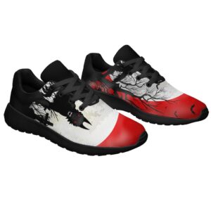 Halloween Shoes for Men Women Personalized Moon Wolf Running Sneakers Breathable Casual Sport Tennis Shoes Black Size 12