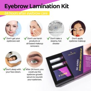 Eyebrow Lamination Kit, At-Home Brow Lamination Kit Professional Results, DIY Eyebrow Lift Kit, Eye Brow Lamination Kit for Instant Brow Lamination, Fuller, Thicker Brows for 6 weeks