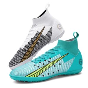 mebamy comfortable turf soccer cleats athletic football shoes ag/tf ground boots breathable shoe trainer soccer shoe