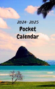 pocket calendar 2024-2025 for purse: 2-year schedule monthly organizer from january 2024 to december 2025 small size with federal holidays