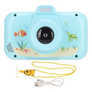 kids digital camera, mini camera with 3.5 inch 1080p dual lens, 20mp hd small kids selfie camera, for girls and boys 3 to 10 (blue)