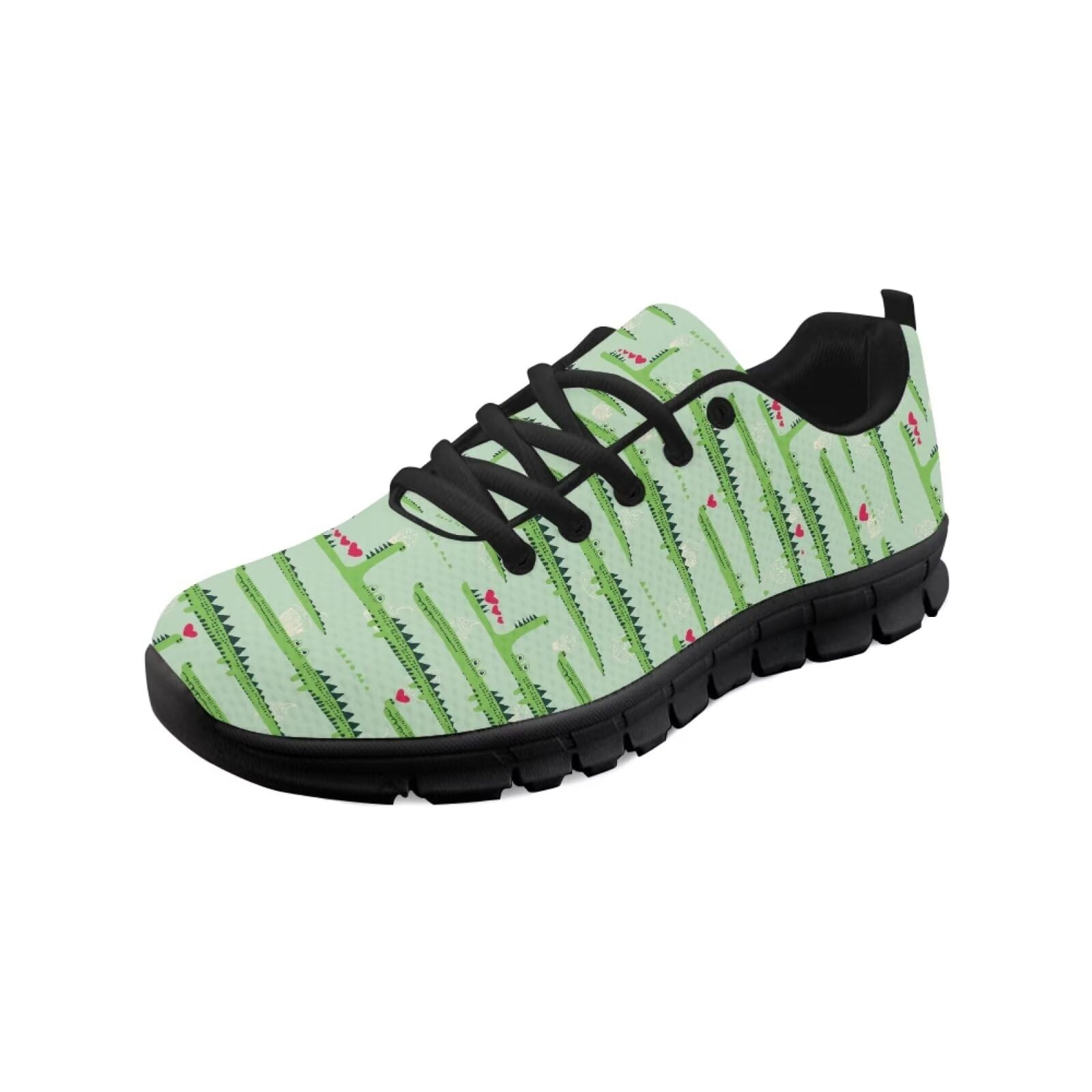 Anime Crocodile Love Green Running Shoes for Women Tennis Shoes Lightweight Breathable Sport Athletic Sneaker