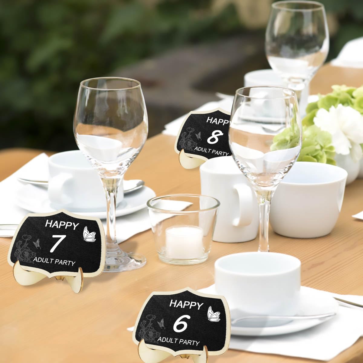 20 Pack Mini Chalkboard Signs Food Labels Small Wooden Blackboard with Easel Stand for Table Numbers Wedding Sign Message Board Place Cards Party Chalk Board Event Decorations Buffet Chalkboards