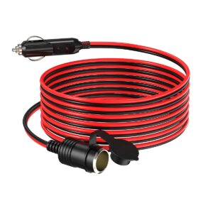 elfculb sae to car cigarette lighter 14awg 12v cigarette lighter male plug to sae connector extension cable with sae polarity reverse adapter(10ft)