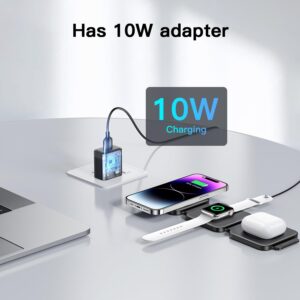 JARGOU 3 in 1 Wireless Charger, Fast Charging Station, only Applicable for iPhone Models Below 14