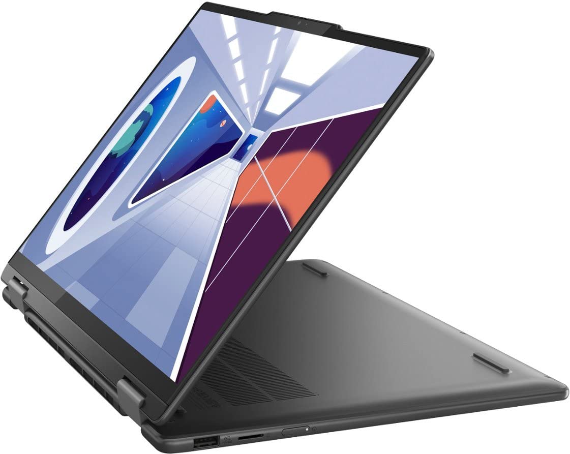 Lenovo 2023 Yoga 7i 2-in-1 14inch 2.2K IPS Touch 10-Core Intel i5-1335U Iris Xe Graphics 8GB LPDDR5 512GB NVMe SSD 2xThunderbolt4 WiFi 6E HDMI Backlit KB Fingerprint Win11 Pro w/RE USB Storm Grey