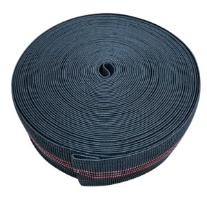 40ft upholstery elastic webbing,two inch (2") wide stretch latex band for furniture sofa, couch, chair repair modification (5cm black)