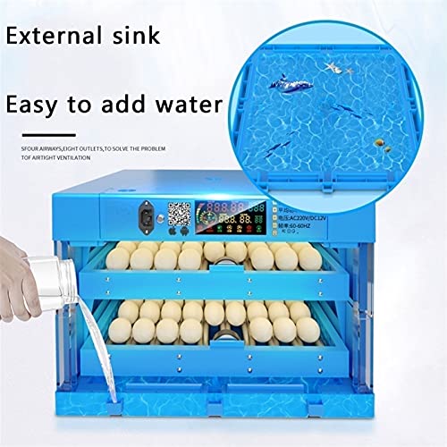 Egg Incubator with 36 LED Luminous Egg Candle Tester and Temperature Control Function and Humidity Control LCD Display Controller for Hatching Chicken Duck Goose Quail